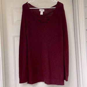 Arizona Cross Chest Long Sweater